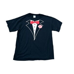 Gildan Black Tuxedo Short Sleeve Tee